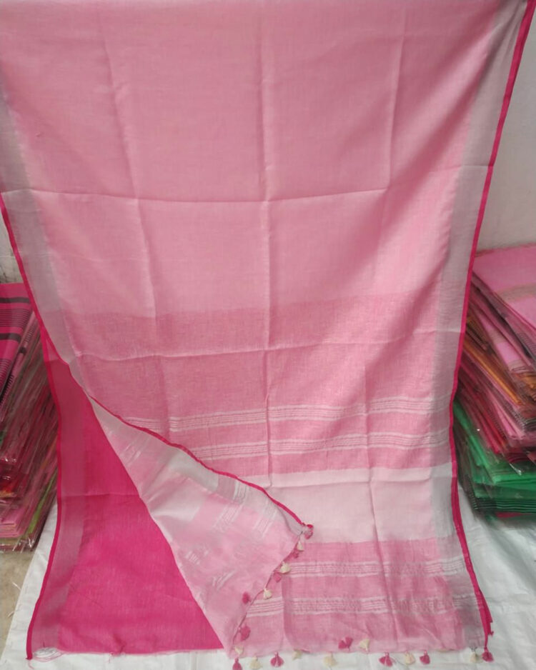 Light Pink Linen Saree