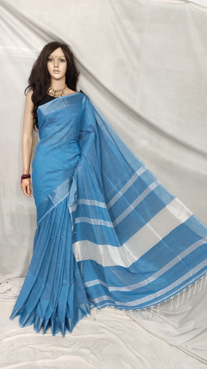 Women's Cotton Tissue Saree With Blouse(Off White): Amazon.in: Clothing &  Accessories | Saree, Onam dress, Blouse piece