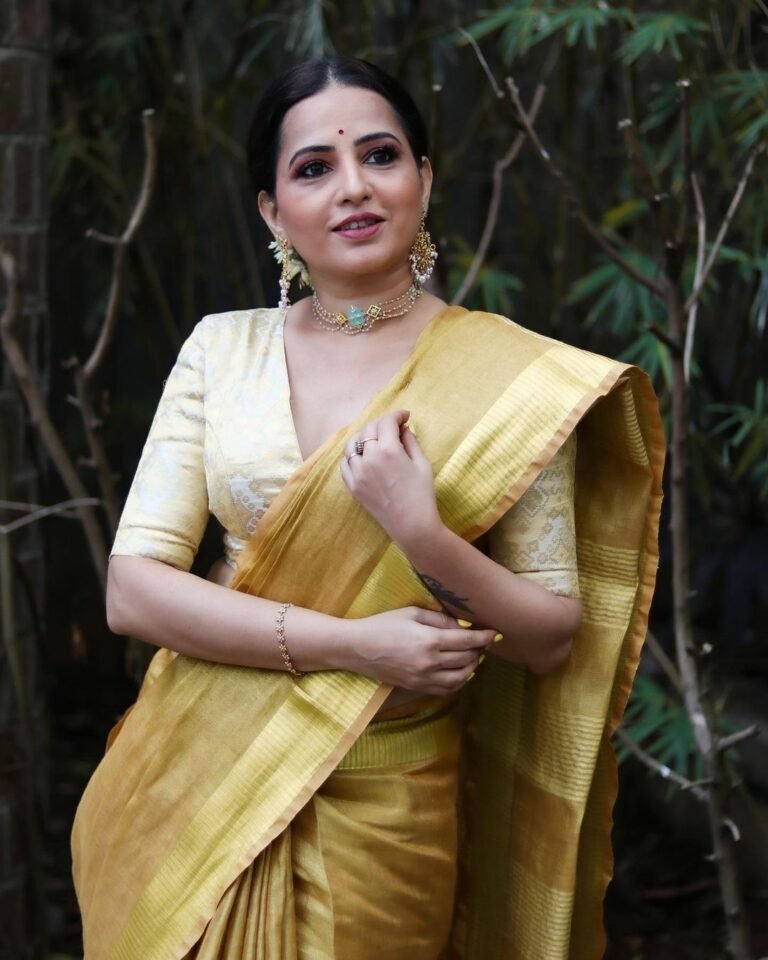 Linen Tissue Silk Saree with Elegant Sheen main image 0