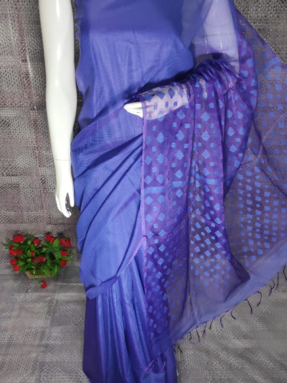 Royal Blue Kota Silk Saree