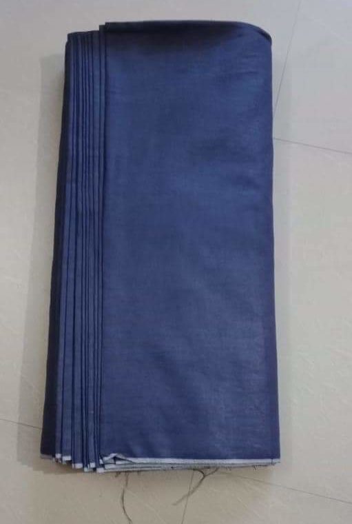 Dark Blue Linen Fabric by Meter