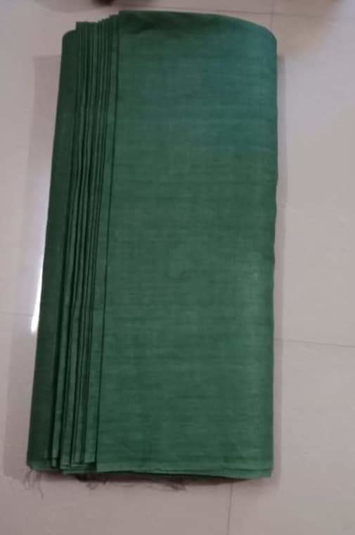 Dark Green Linen Fabric by Meter