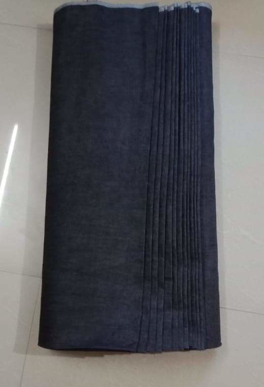 Dark Slate Blue Linen Fabric by Meter