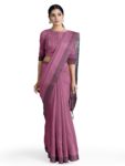 Purple Tussar Staple Saree