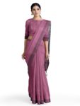 Purple Tussar Staple Saree