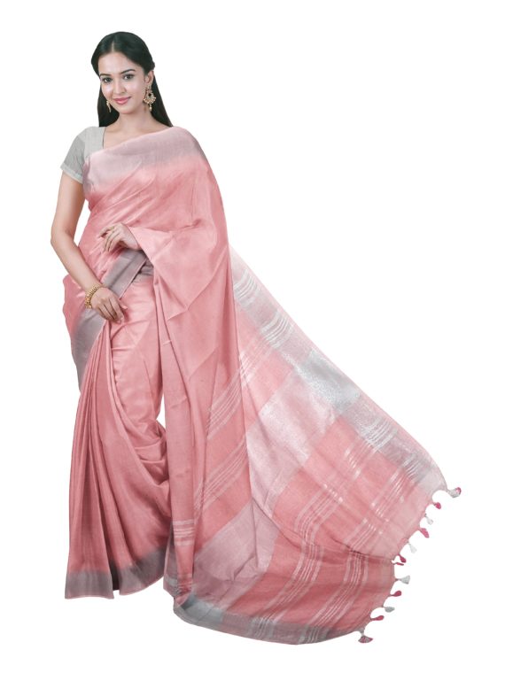 loomfolks__lot1loomfolk_Babypinklinensariwithwhiteblouse__silk_set3_pujitha_front__2020-1-6-18-7-11__3072X4096