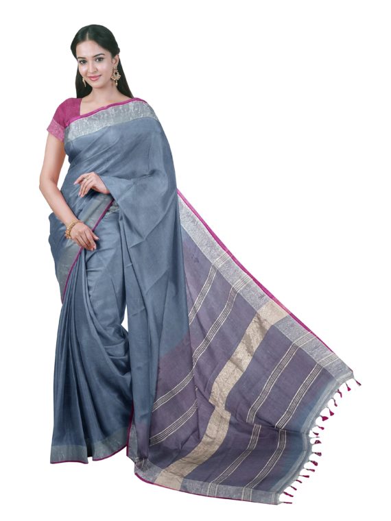 loomfolks__lot1loomfolk_Purplelinensareewithpinkblouse__silk_set3_pujitha_front__2020-1-6-18-21-0__3072X4096