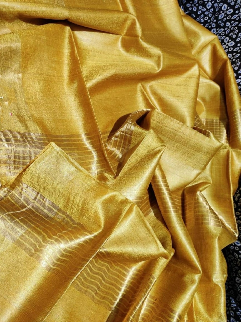 Details more than 150 yellow tussar silk saree super hot