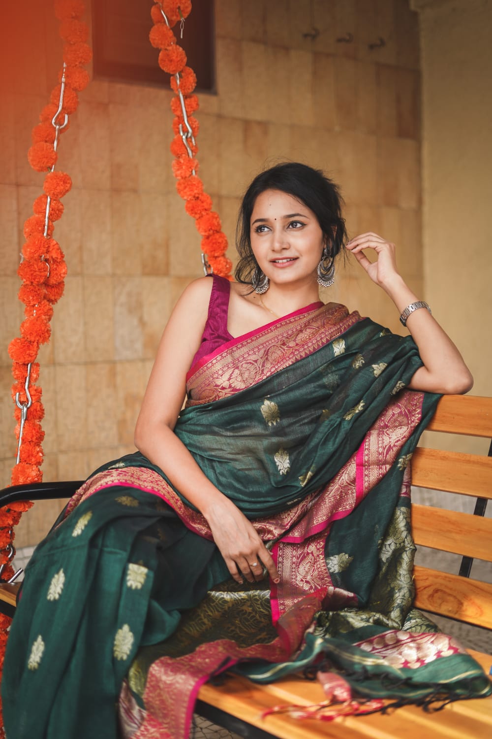 Banarasi Linen Saree