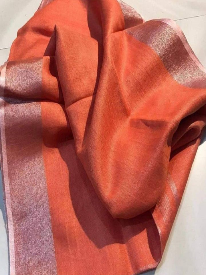 Orange & Black Coloured Beautiful Hand Block printed Women Daily/Party –  Royskart