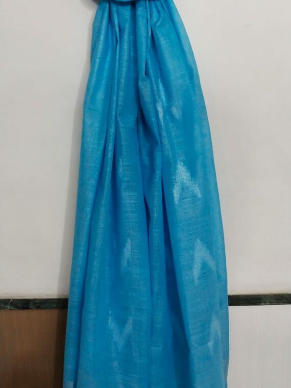 Sky Blue Cotton Dupatta With Arrow Butti Design