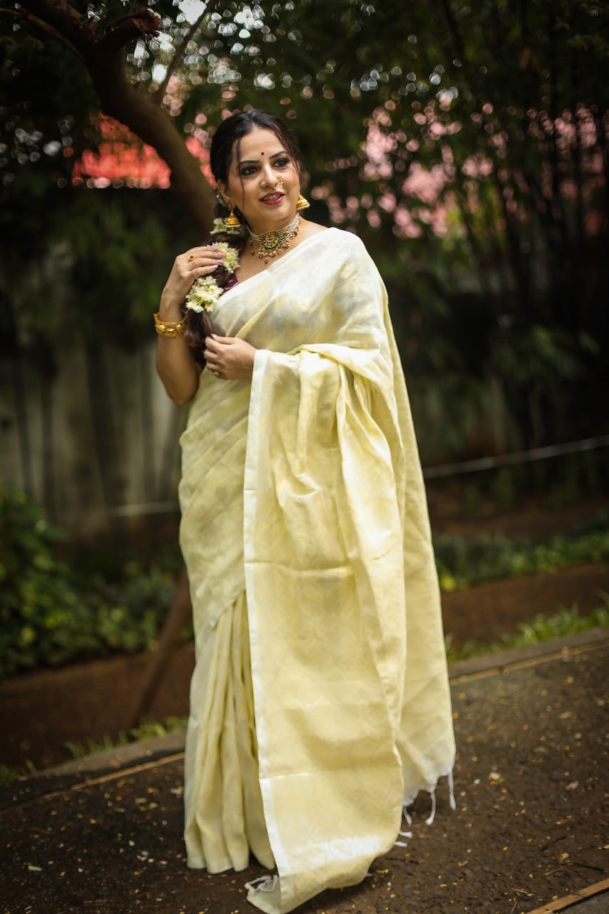 Buy Linen Cotton Sarees Online in India