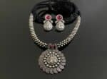 Spiral Shell Tribal Design Handmade Thushi Necklace With Earrings