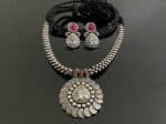 Spiral Shell Tribal Design Handmade Thushi Necklace With Earrings1