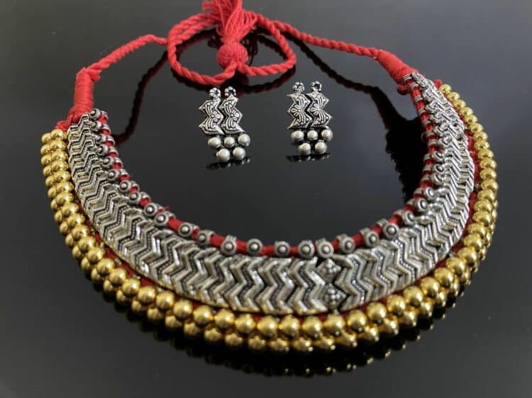 Classic Traditional Vajratik Thushi Necklace With Earrings 2