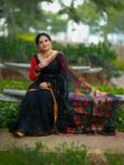 Captivating Black Linen Jamdani Saree Makar Sankranti Special