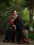 Captivating Black Linen Jamdani Saree Makar Sankranti Special