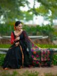 Captivating Black Linen Jamdani Saree Makar Sankranti Special