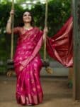 Queen Rani Color Tussar Muga Banarasi Saree5