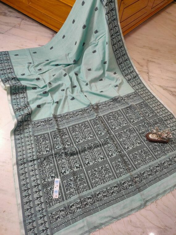 Mist Blue Intricately Handwoven Nature Unity Pattern