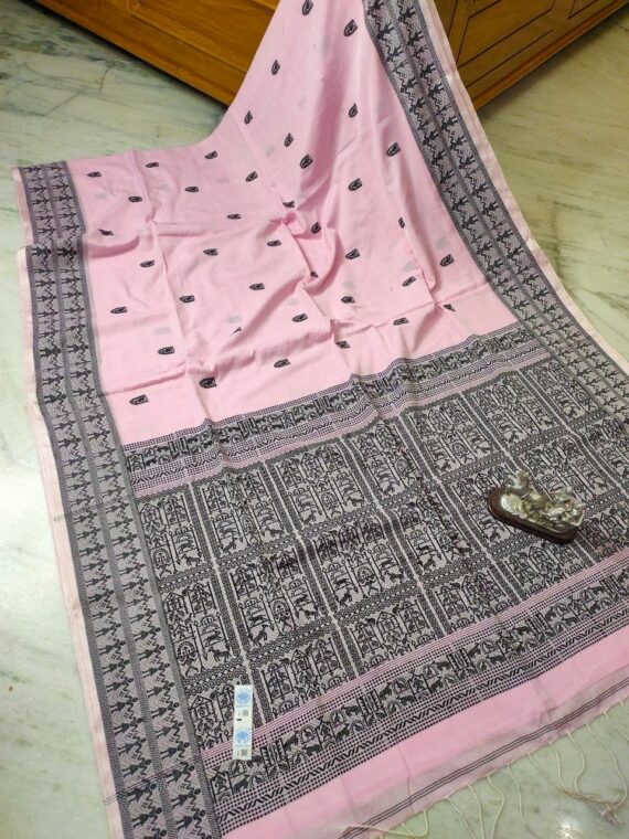 Pink Black Intricately Handwoven Nature Unity Pattern