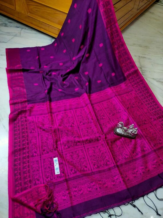 Purple Pink Intricately Handwoven Nature Unity Pattern
