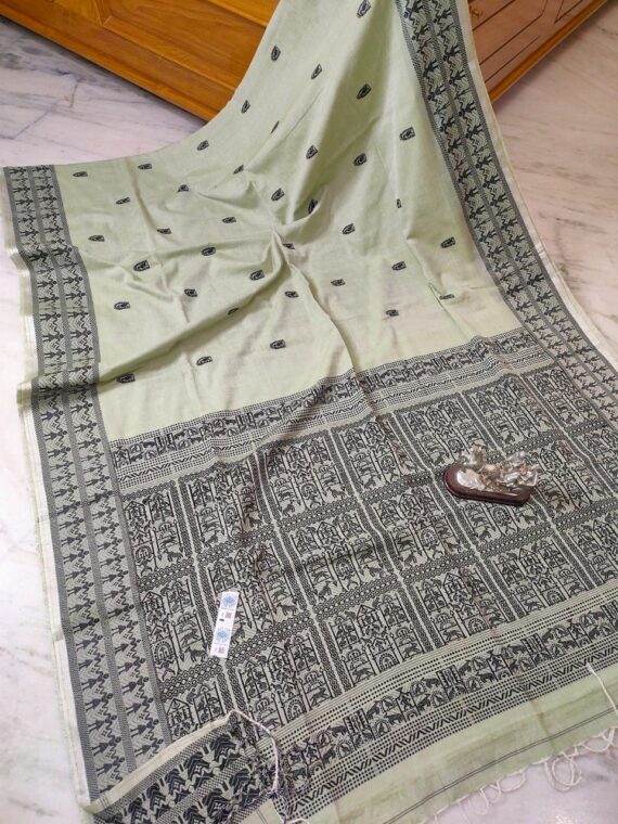 Sage Green Intricately Handwoven Nature Unity Pattern