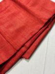 Reddish Orange Pure Tussar Raw Silk Saree For Divine Occassions