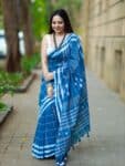 https://www.loomfolks.com/product/beautiful-blue-handwoven-cotton-saree-with-running-blouse/