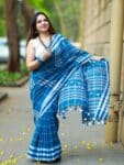 https://www.loomfolks.com/product/beautiful-blue-handwoven-cotton-saree-with-running-blouse/