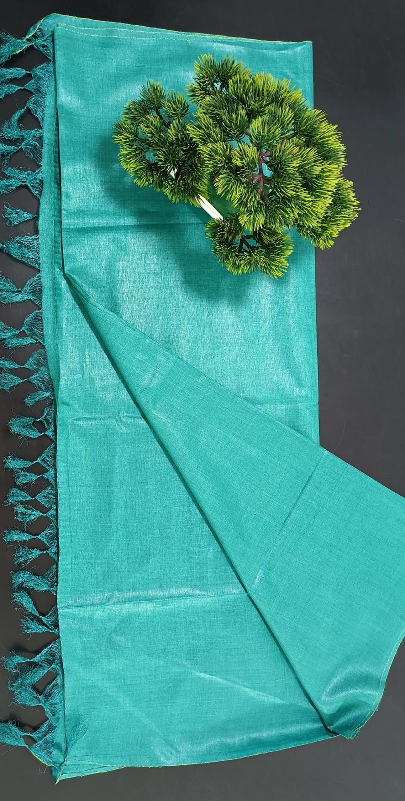 Ocean Blue Pure Tussar Muga Silk Dupatta