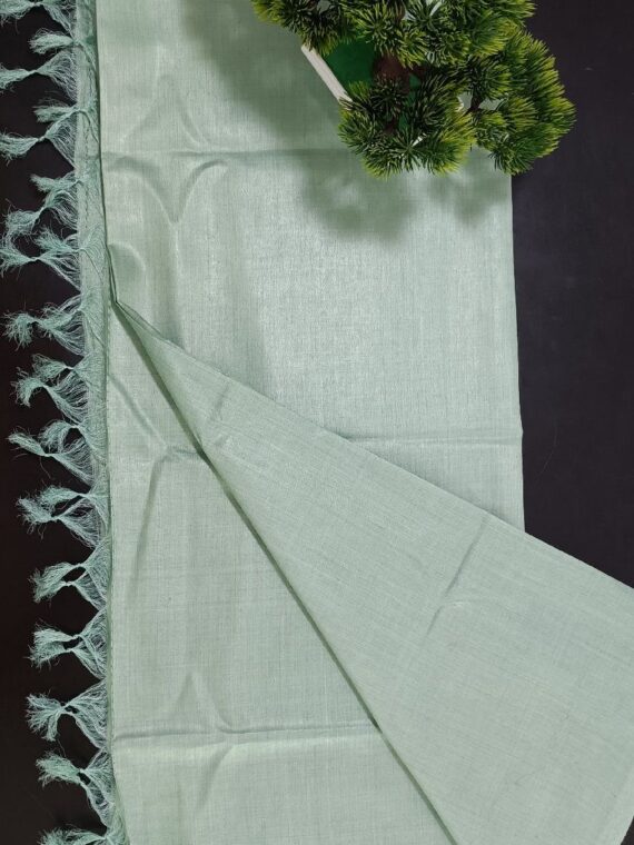 Sage Green Pure Tussar Muga Silk Dupatta